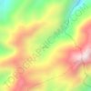 Mapa topográfico Bulu Usin, altitud, relieve