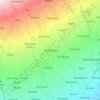Mapa topográfico Kemalang, altitud, relieve
