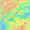 Mapa topográfico Stirlingshire, altitud, relieve