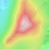 Mapa topográfico Blackstairs Mountain, altitud, relieve