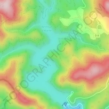 Mapa topográfico La Castelle, altitud, relieve