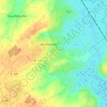Mapa topográfico Les Cardets, altitud, relieve