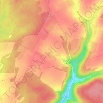 Mapa topográfico À Morgnieval, altitud, relieve