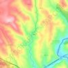Mapa topográfico Veigas, altitud, relieve