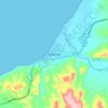 Mapa topográfico Mancora, altitud, relieve