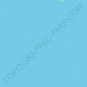 Mapa topográfico Kwajalein Atoll, altitud, relieve