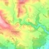 Mapa topográfico Mynydd-bach, altitud, relieve