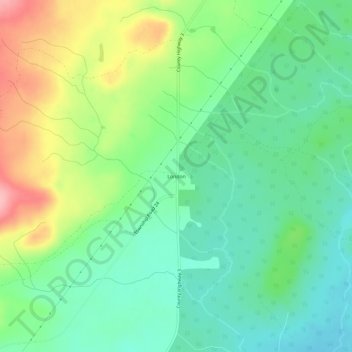 Mapa topográfico London, altitud, relieve