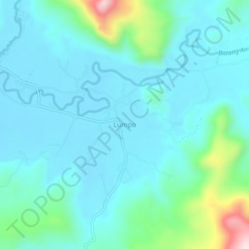 Mapa topográfico Lumpo, altitud, relieve