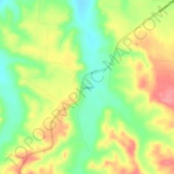 Mapa topográfico Coapa, altitud, relieve