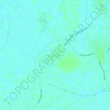 Mapa topográfico Kafr Emir Abdallah, altitud, relieve