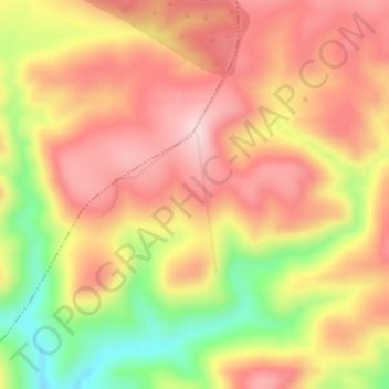 Mapa topográfico El Mencho, altitud, relieve