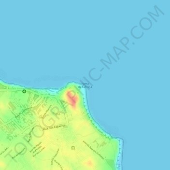 Mapa topográfico Ponta da Cancela, altitud, relieve