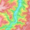 Mapa topográfico Olef, altitud, relieve