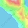 Mapa topográfico Hallin, altitud, relieve