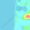 Mapa topográfico Rainbow Shores, altitud, relieve