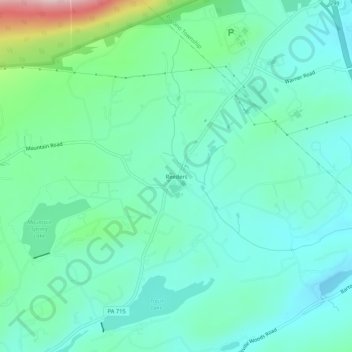Mapa topográfico Reeders, altitud, relieve