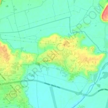 Mapa topográfico Belkıs, altitud, relieve