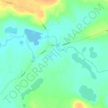 Mapa topográfico Peltovuoma, altitud, relieve