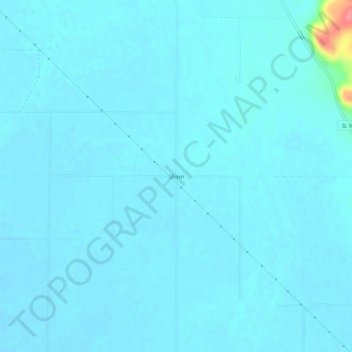 Mapa topográfico Shinn, altitud, relieve