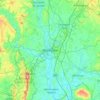 Mapa topográfico Worcester, altitud, relieve