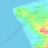 Mapa topográfico Rincón, altitud, relieve