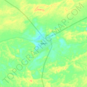 Mapa topográfico Kaloo, altitud, relieve