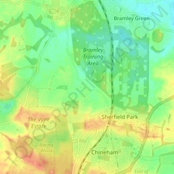 Mapa topográfico Cufaude, altitud, relieve