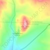 Mapa topográfico Cerro Huemul, altitud, relieve