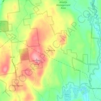 Mapa topográfico Neale Place, altitud, relieve