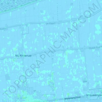 Mapa topográfico Oudebildtdijk, altitud, relieve