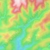 Mapa topográfico Authèze, altitud, relieve
