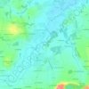 Mapa topográfico Rouget, altitud, relieve