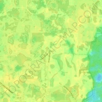 Mapa topográfico Ehren, altitud, relieve