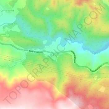 Mapa topográfico Bilaloğlu, altitud, relieve