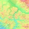Mapa topográfico Valdez-Cordova (CA), altitud, relieve