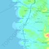 Mapa topográfico Sinait, altitud, relieve