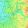 Mapa topográfico Stockport, altitud, relieve