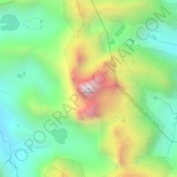 Mapa topográfico Parorjo, altitud, relieve