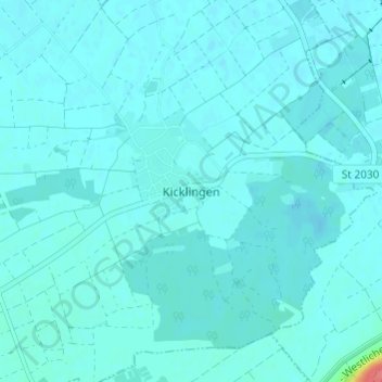 Mapa topográfico Kicklingen, altitud, relieve