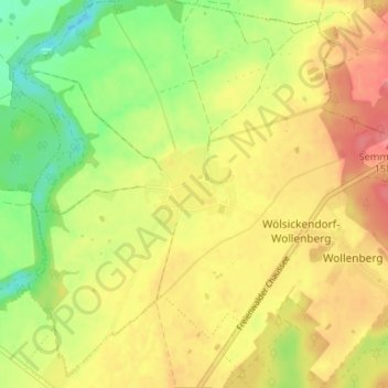 Mapa topográfico Wölsickendorf, altitud, relieve