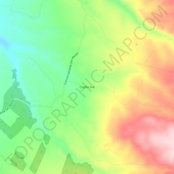 Mapa topográfico Capilla Sur, altitud, relieve