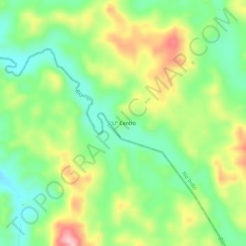 Mapa topográfico "U" Centro, altitud, relieve