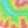 Mapa topográfico Sandon, altitud, relieve