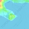 Mapa topográfico Punta de Lapas, altitud, relieve