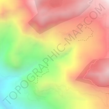 Mapa topográfico Villanueva, altitud, relieve