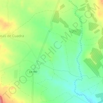 Mapa topográfico La Herrada, altitud, relieve