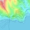 Mapa topográfico Mortola Superiore, altitud, relieve