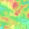 Mapa topográfico Masmolène, altitud, relieve