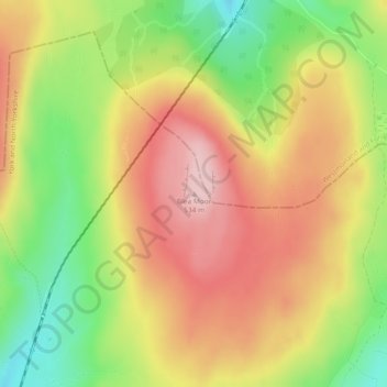 Mapa topográfico Blea Moor, altitud, relieve